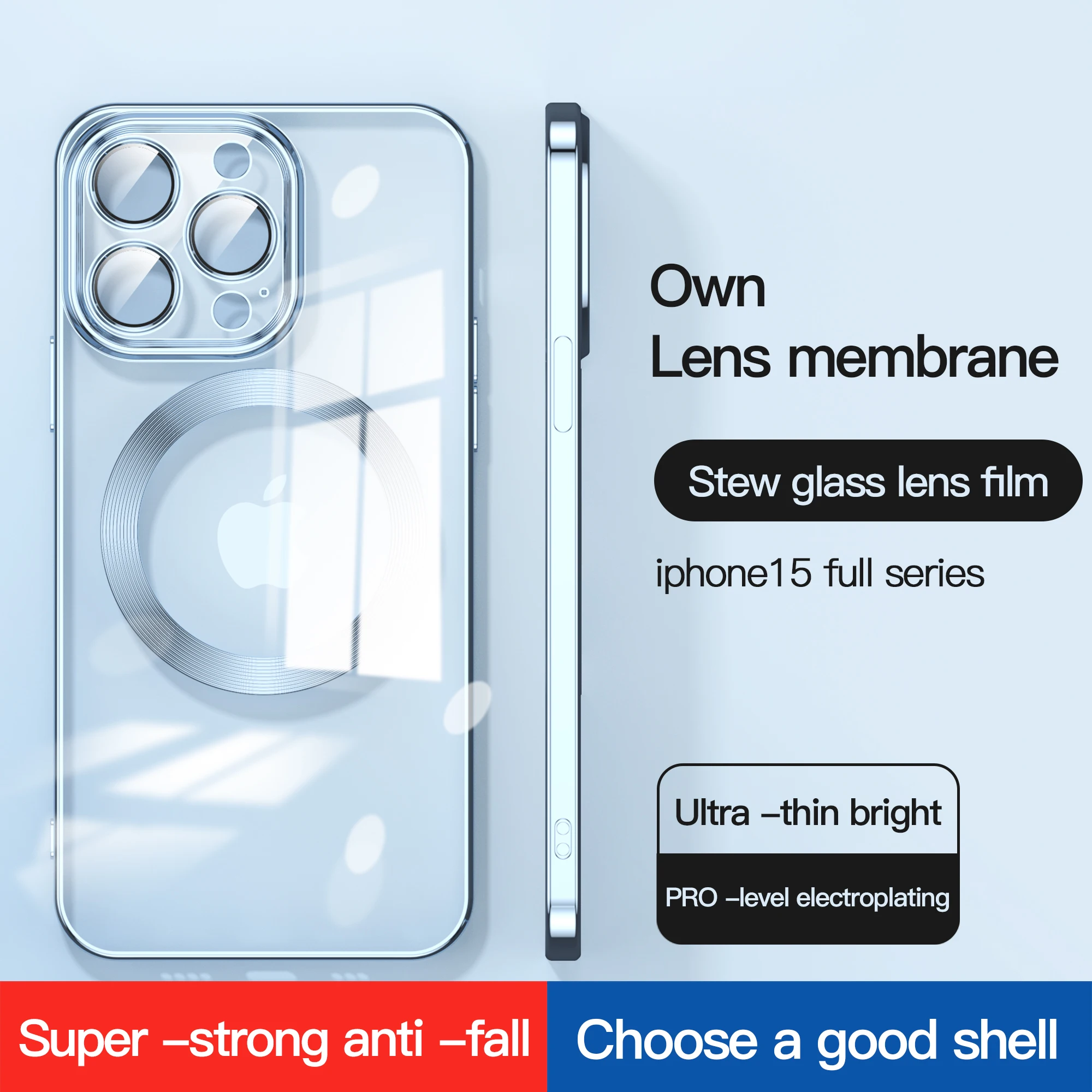 For iPhone15 Pro Max Magsafe Case Transparent Wireless Charge iPhone 15 Case Macsafe Accessories for 14 13 12 Plus Pro Max Cover
For iPhone15 Pro Max Magsafe Case Transparent Wireless Charge iPhone 15 Case Macsafe Accessories for 14 13 12 Plus Pro Max Cover