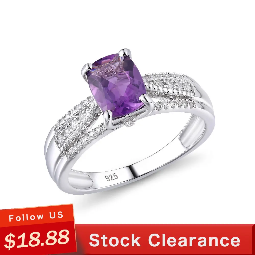 GZ ZONGFA Pure 925 Sterling Silver Cushion Ring for Women 8*6mm Natural Amethyst 1.15Carats Rhodium Plated Fashion Fine jewelry 
GZ ZONGFA Pure 925 Sterling Silver Cushion Ring for Women 8*6mm Natural Amethyst 1.15Carats Rhodium Plated Fashion Fine jewelry