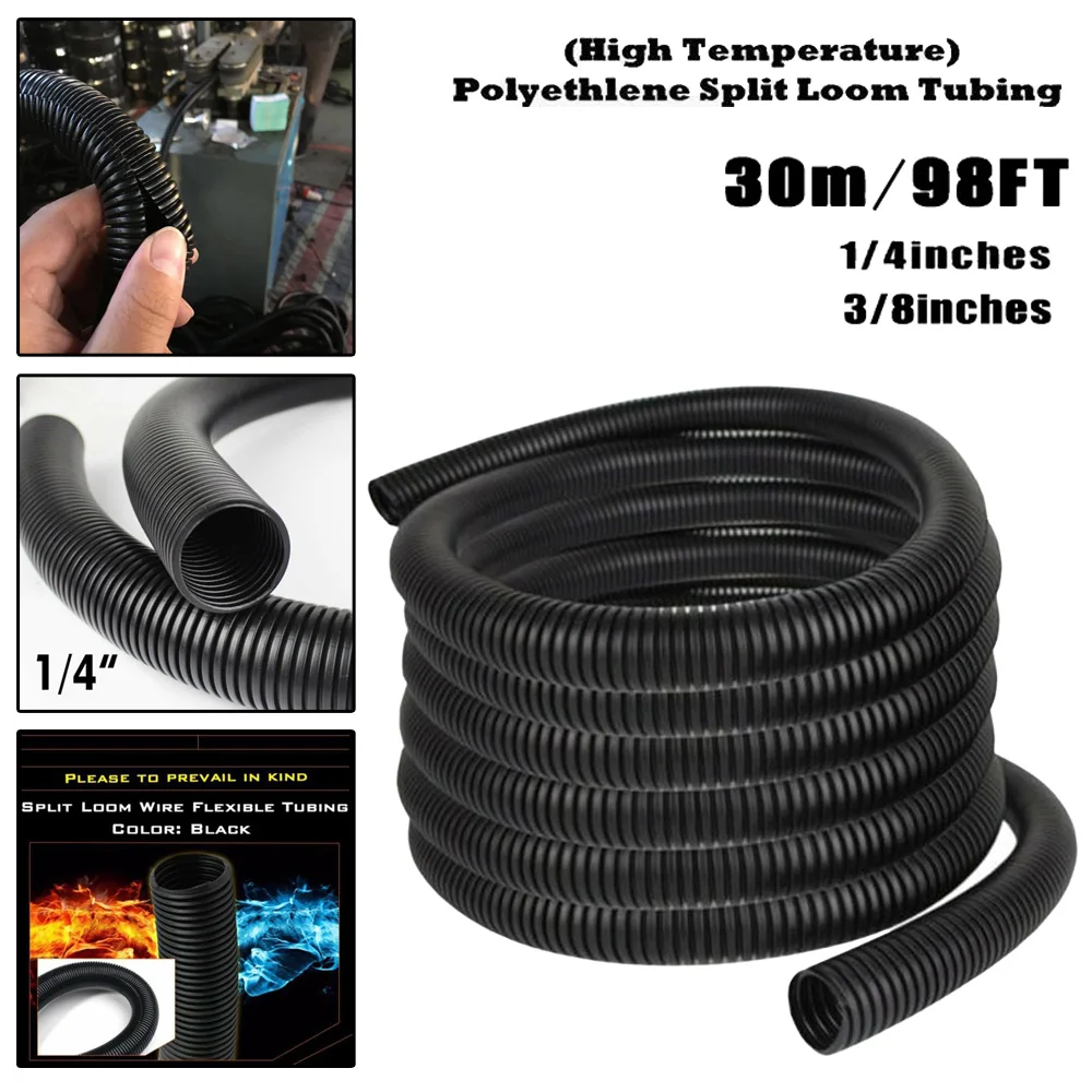 High Quality Wire Loom Tubing Sleeve Split Tools Tube Wear-Resistant 3/8" Black Color Electrical Opening section
High Quality Wire Loom Tubing Sleeve Split Tools Tube Wear-Resistant 3/8" Black Color Electrical Opening section
