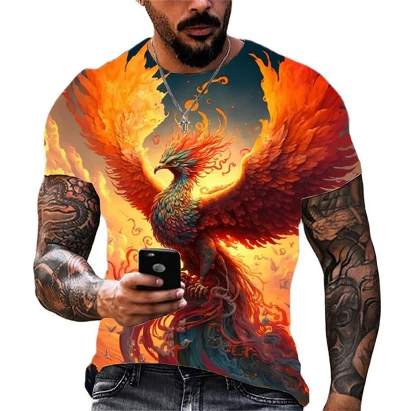 Anime Cartoon Phoenix 3D Print Men's T-shirt Men And Women Summer Avant-Garde Personality Round Neck Short Sleeve Casual T-shirt
Anime Cartoon Phoenix 3D Print Men's T-shirt Men And Women Summer Avant-Garde Personality Round Neck Short Sleeve Casual T-shirt
