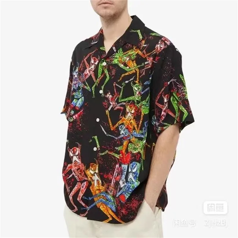 Vintage WACKO Full Print Graffiti Hawaii Short Sleeve Shirt High Quality 1:1 Summer Tops Men Women Casual Shirt
Vintage WACKO Full Print Graffiti Hawaii Short Sleeve Shirt High Quality 1:1 Summer Tops Men Women Casual Shirt