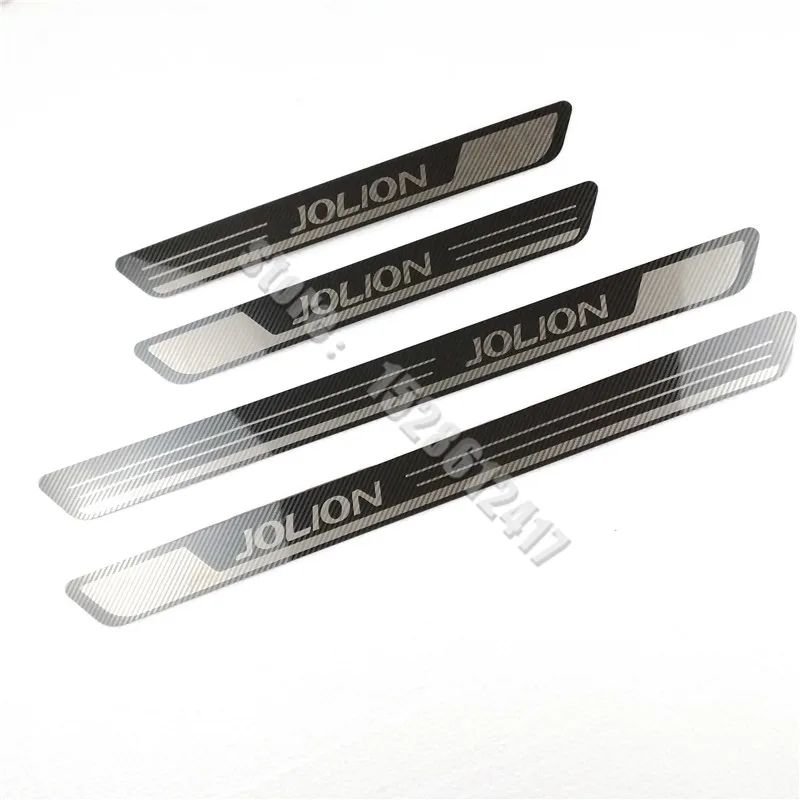 

Car styling carbon fiber pattern stainless steel sill Scuff Plate/Door Sill Door Sill Car Accessories For Haval JOLION 2021 2022