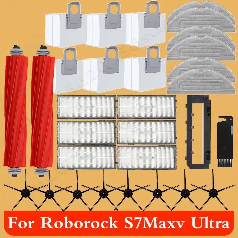 Запчасти для пылесоса Roborock S7 MaxV Ultra S7 pro ultra, основная боковая щетка, Швабра, Hepa фильтр, мешок для пыли, детали
Запчасти для пылесоса Roborock S7 MaxV Ultra S7 pro ultra, основная боковая щетка, Швабра, Hepa фильтр, мешок для пыли, детали