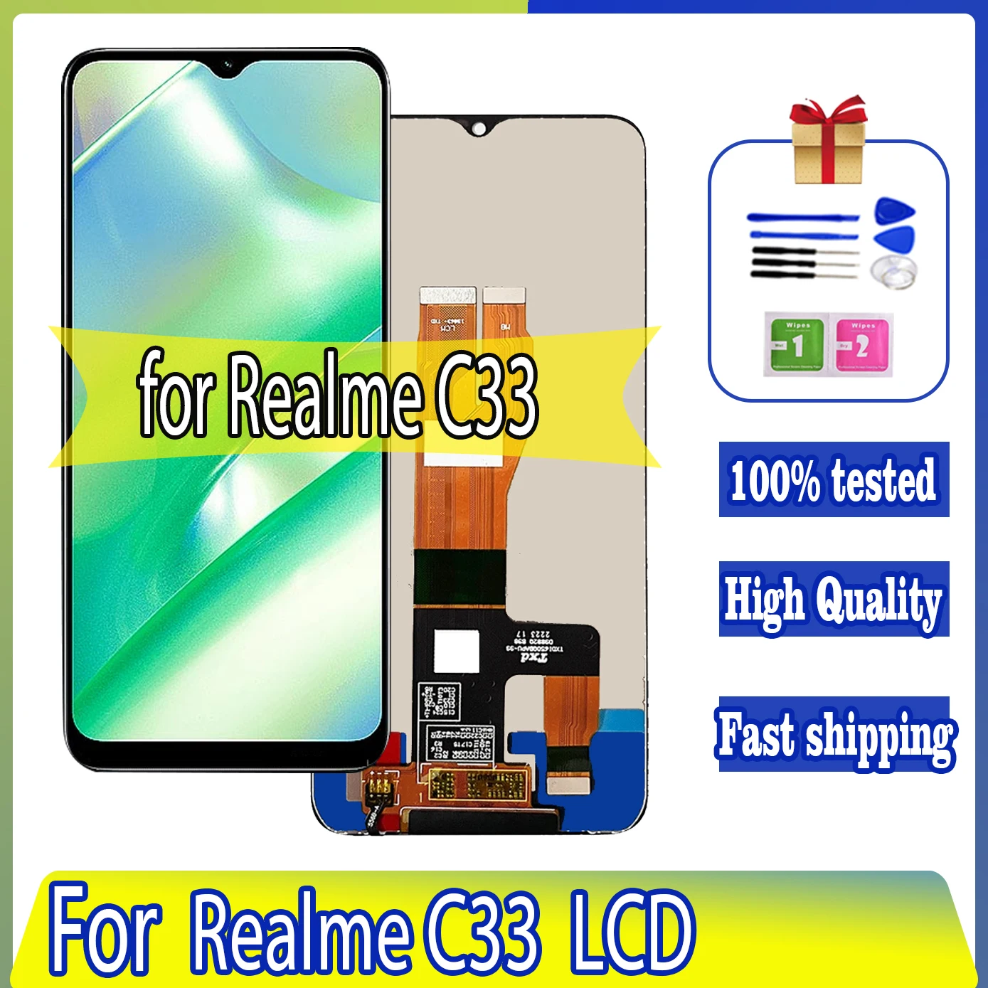 

6.5'' Lcd Display For Oppo Realme C33 RMX3624 LCD Digitizer Assembly For Realme C33 LCD 10 Touches Display Screen