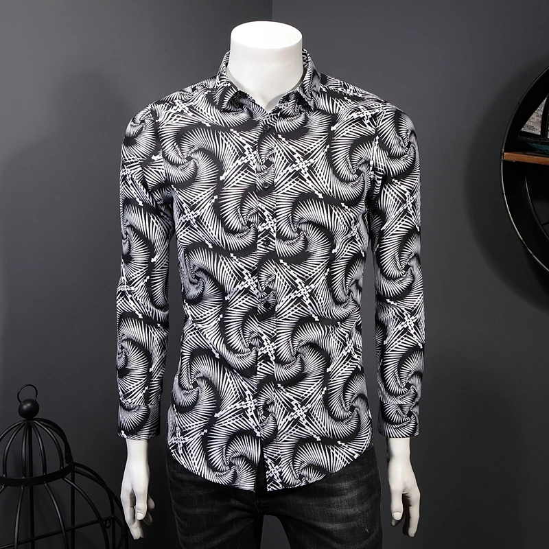 Changing Print Shirts Men 2023 Summer Short Sleeve Slim Fit Casual Shirts High-quality Social Streetwear Camisa Masculina 
Changing Print Shirts Men 2023 Summer Short Sleeve Slim Fit Casual Shirts High-quality Social Streetwear Camisa Masculina