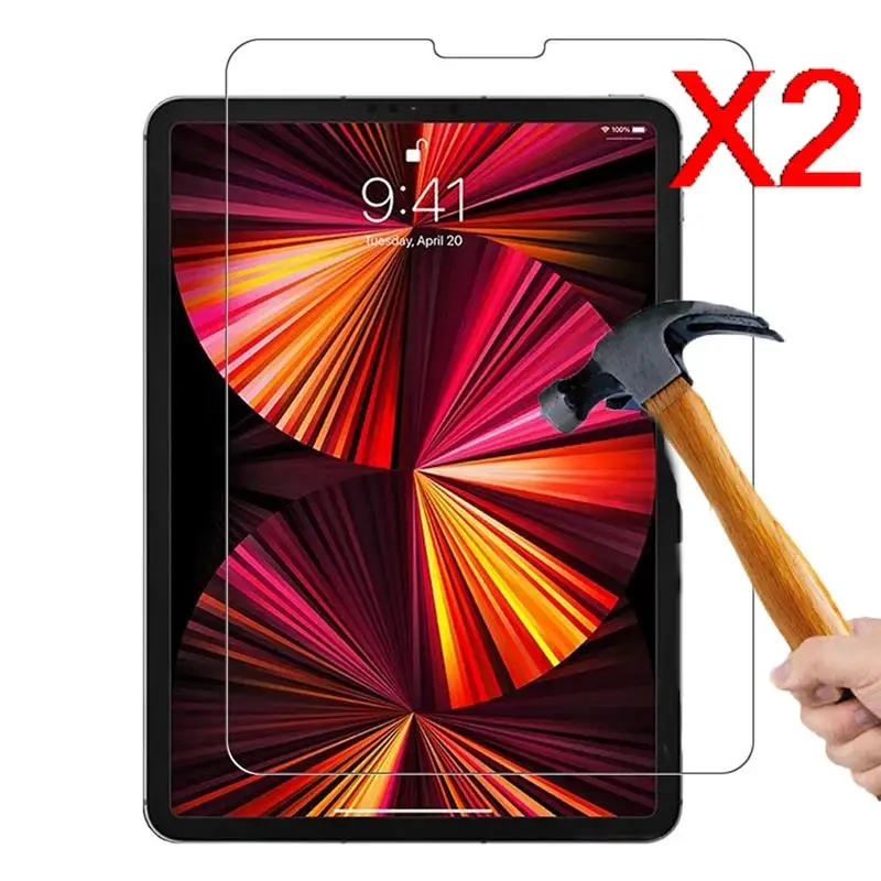 

2PCS 9H Hardness Tempered Glass For iPad Pro 11 inch A2301 A2459 A2228 Screen Protector Explosion Proof HD Clear Protective Film