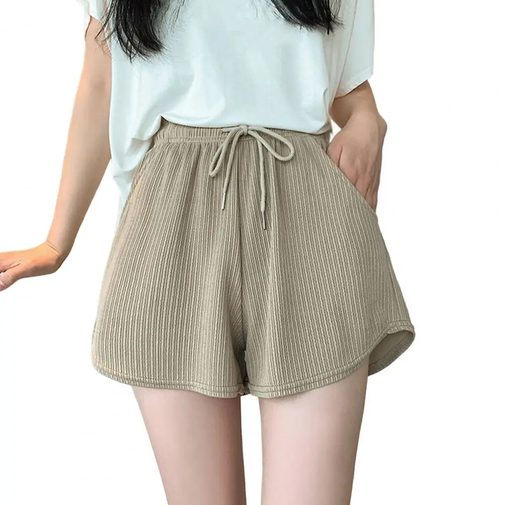 New Summer Elastic Waistband Drawstring Women Shorts Pockets Solid Color Ribbed Wide Leg High Waist Sports Shorts Streetwear
New Summer Elastic Waistband Drawstring Women Shorts Pockets Solid Color Ribbed Wide Leg High Waist Sports Shorts Streetwear