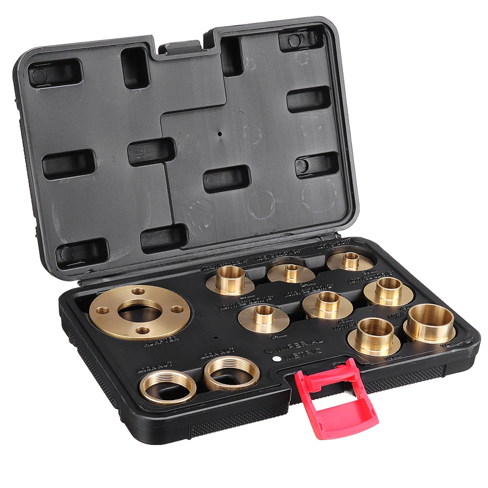 Metric Pure Copper Bushing Guides with Box, Premium Template, Router Guide, Perfect for Woodworking Tools, 11Pcs Kit, 10-30mm
Metric Pure Copper Bushing Guides with Box, Premium Template, Router Guide, Perfect for Woodworking Tools, 11Pcs Kit, 10-30mm