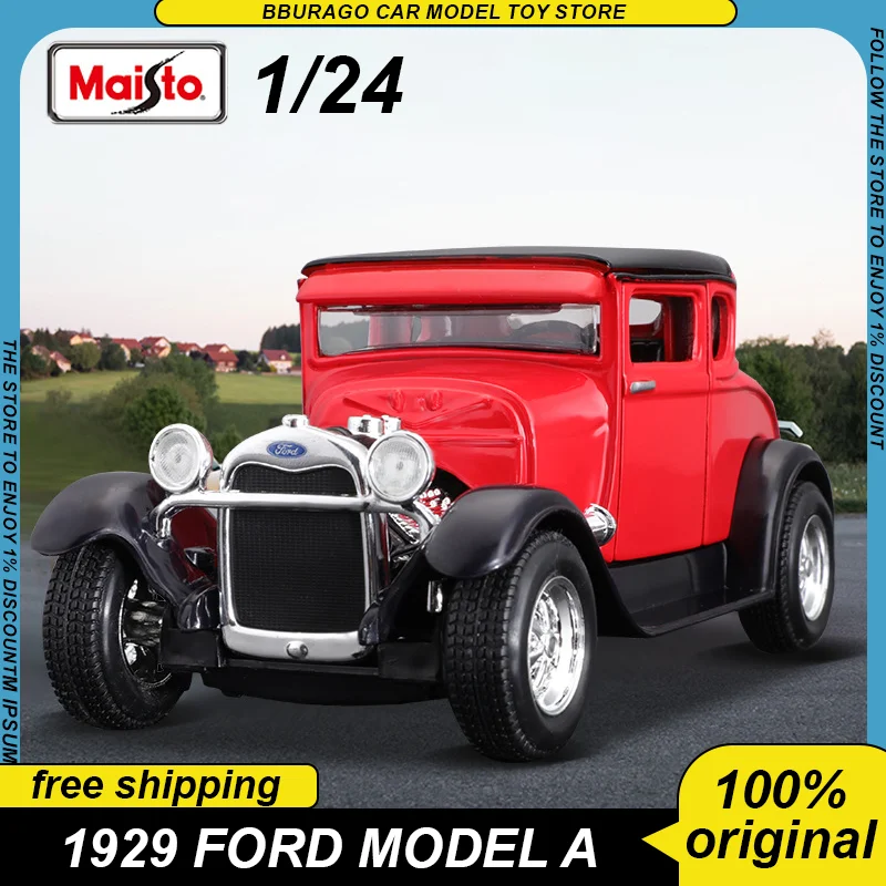 Maisto 1:24 1929 Ford Model A Vintage Diecast Model Edition Retro Alloy Luxury Vehicle Toy Classic Car Collection Ornaments Gift
Maisto 1:24 1929 Ford Model A Vintage Diecast Model Edition Retro Alloy Luxury Vehicle Toy Classic Car Collection Ornaments Gift