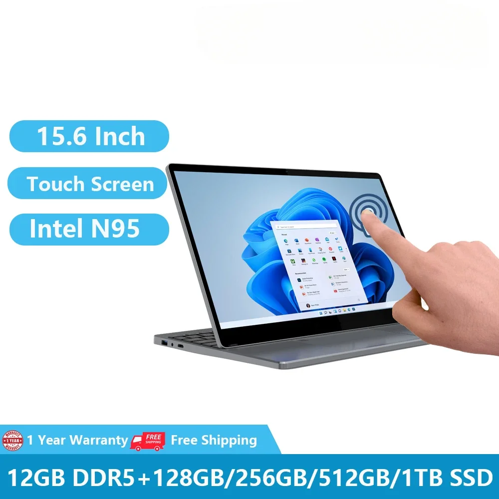 

Greatium G156 Touch Screen Laptops Tablet Gaming Notebook Windows 11 2 in 1 15.6" 12th Gen Intel N95 12GB DDR5 1TB M.2 Netbook