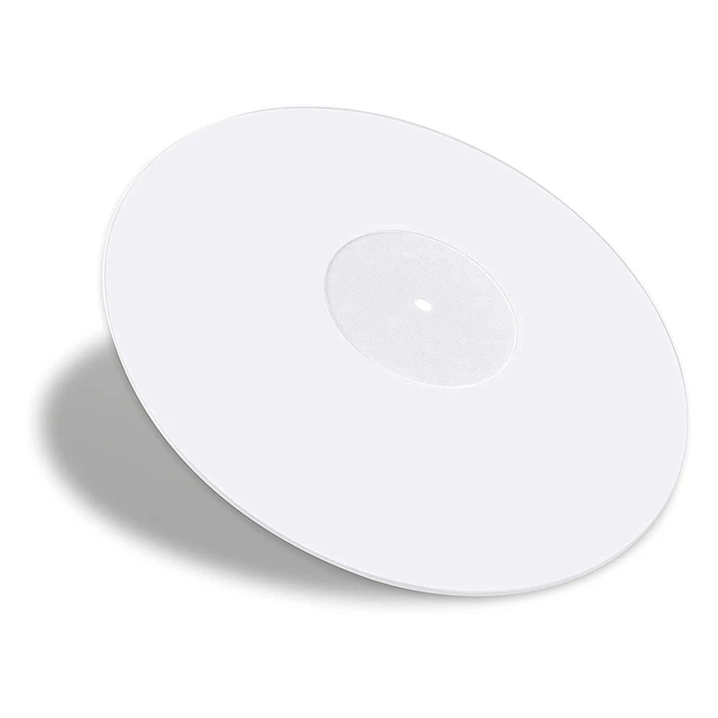 

2X Turntable Acrylic Slipmat For Vinyl LP Record Players - 2.5Mm Thick Provides Tighter Bass - 12Inch Platter Mat(White)