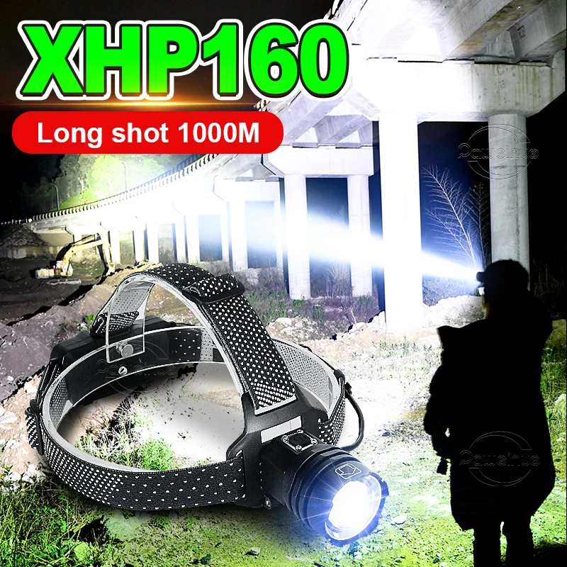 High Light XHP160 Powerful Headlight 18650 XHP90 Head Flashlights Rechargeable LED Head Lamp Usb Head Light Fishing Head Lantern
High Light XHP160 Powerful Headlight 18650 XHP90 Head Flashlights Rechargeable LED Head Lamp Usb Head Light Fishing Head Lantern