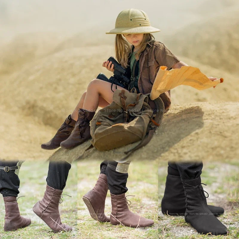 Medieval Men Women Stage Knight Prince Leather Boots Carnival Elf Bandage Single Flat Bandage Shoes Retro Boot Cosplay Costume
Medieval Men Women Stage Knight Prince Leather Boots Carnival Elf Bandage Single Flat Bandage Shoes Retro Boot Cosplay Costume