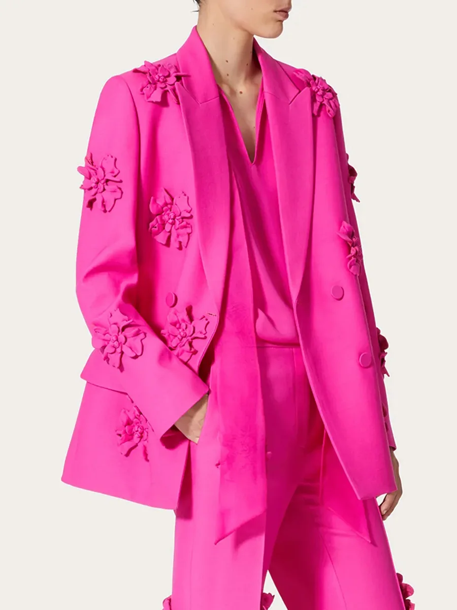 3D Flower Boutique Style Unquie Craftsmanship Sewing New In Outwear Blazer Flare Pants 2pcs Slim Fit Suit Top Women's Coat
3D Flower Boutique Style Unquie Craftsmanship Sewing New In Outwear Blazer Flare Pants 2pcs Slim Fit Suit Top Women's Coat