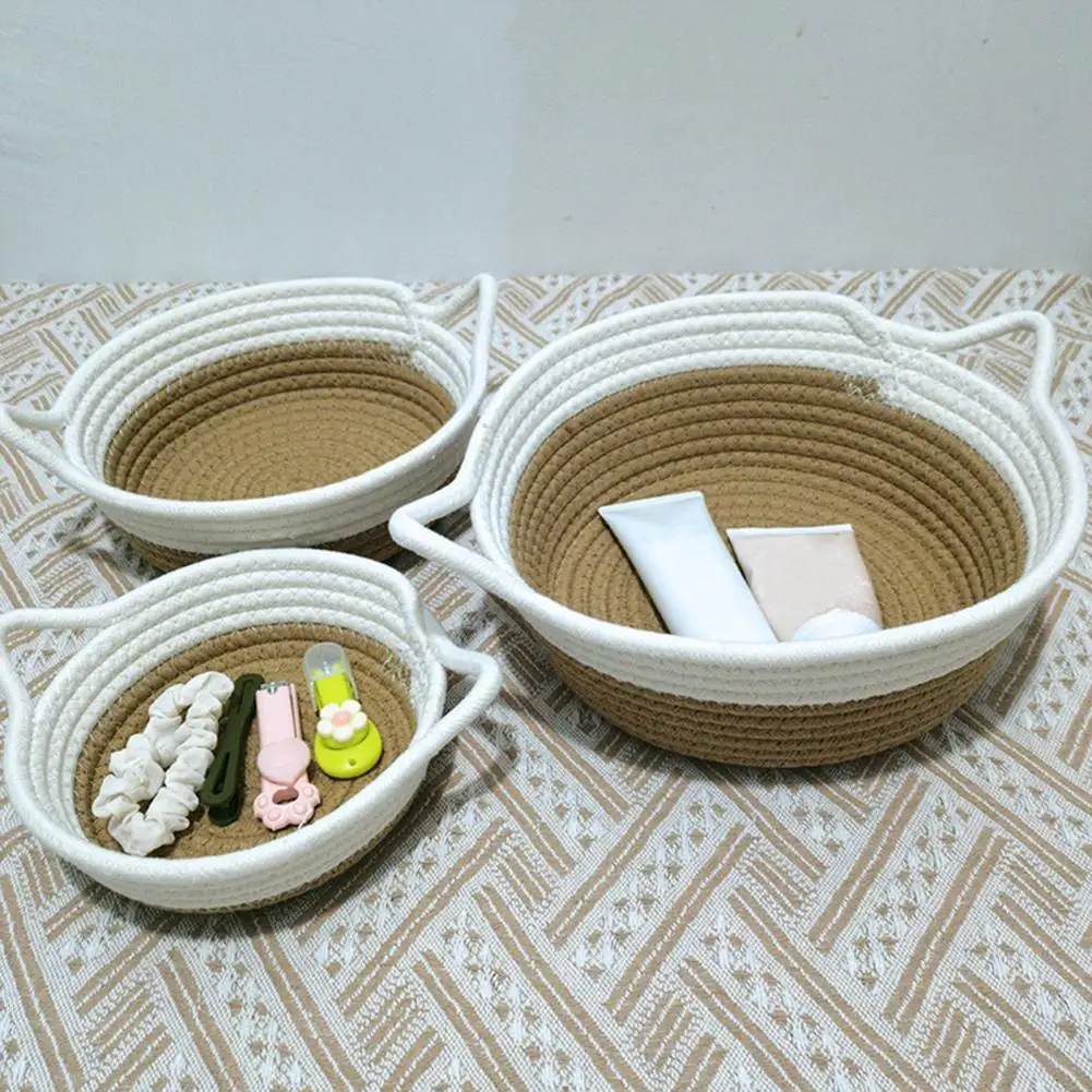 Cotton Storage Basket Woven Storage Basket Eco-friendly Woven Cotton Rope Storage Baskets Versatile Organizers for Nursery
Cotton Storage Basket Woven Storage Basket Eco-friendly Woven Cotton Rope Storage Baskets Versatile Organizers for Nursery