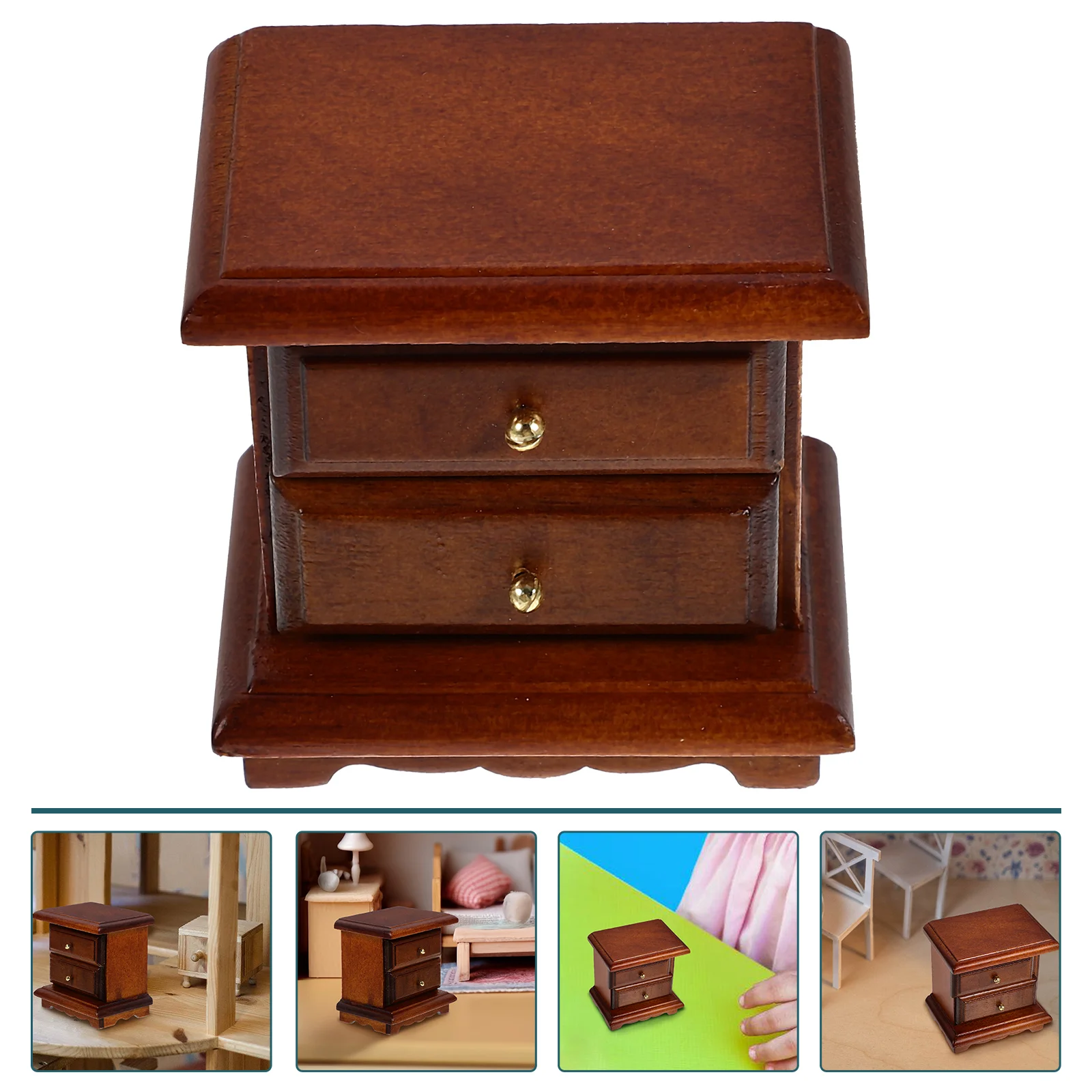 Showcase Model Dollhouse Toys Bed Table Nightstands Wooden Miniature Bedside Cabinet
Showcase Model Dollhouse Toys Bed Table Nightstands Wooden Miniature Bedside Cabinet