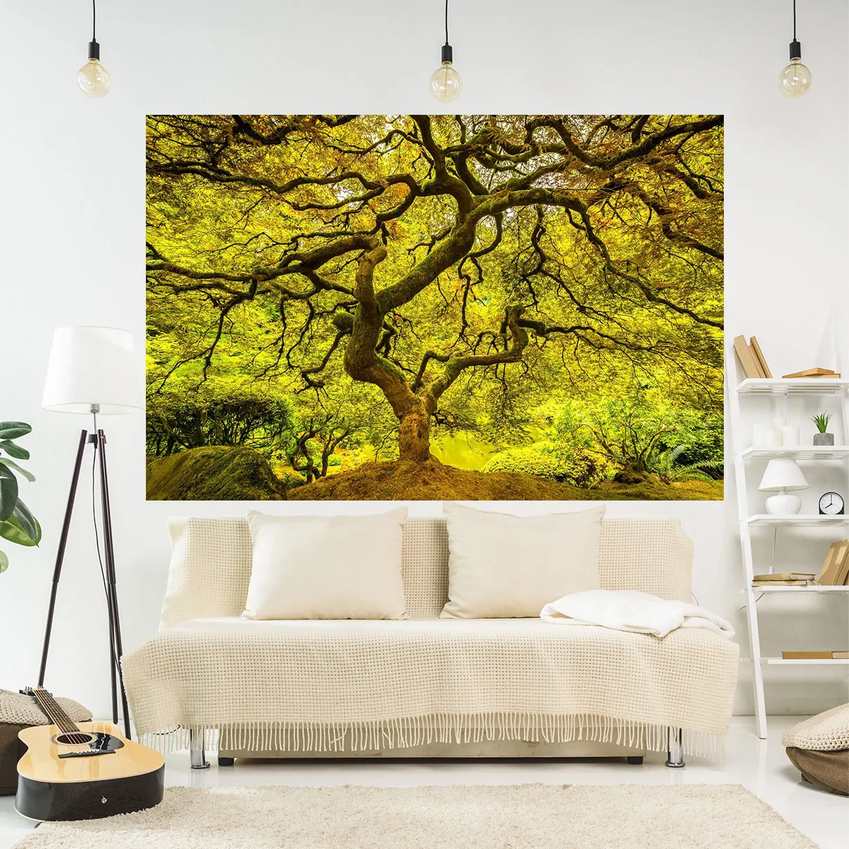 

Many Trees Meme Tapestry Background Cloth Forest Printed Wall Hanging Rugs Natural Landscape Home Decoration