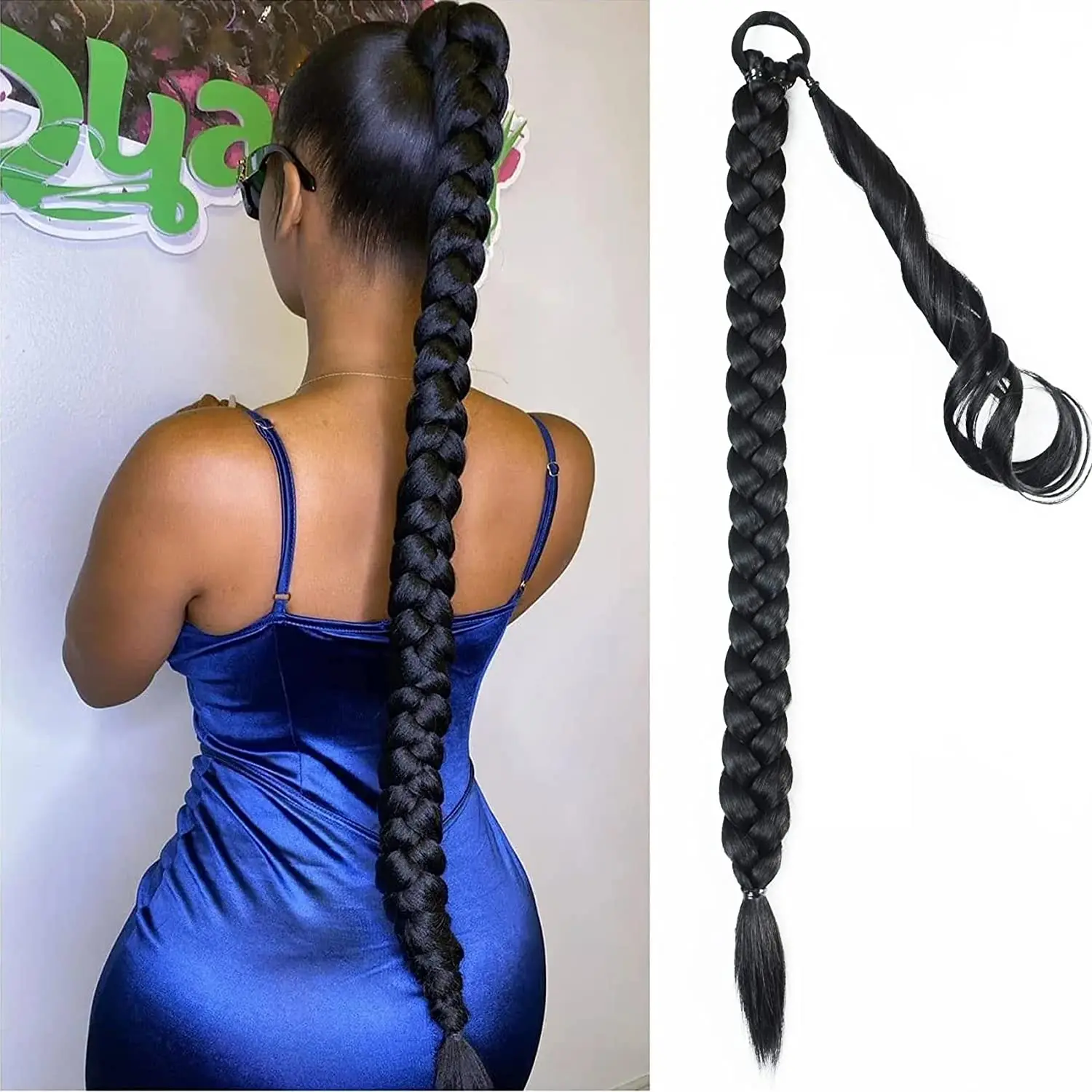 Ponytail Extensions Synthetic Boxing Braids 26 Inch Brown Wrap Around Chignon Tail With Rubber Band Hair Ring Ombre Braid Grey
Ponytail Extensions Synthetic Boxing Braids 26 Inch Brown Wrap Around Chignon Tail With Rubber Band Hair Ring Ombre Braid Grey