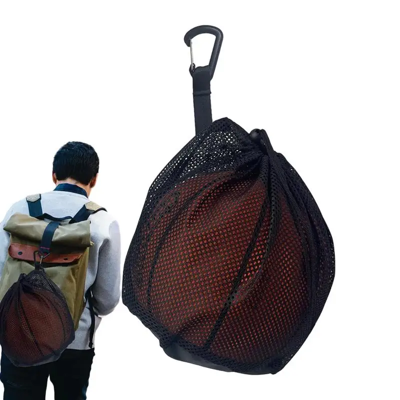 

Drawstring Basketball Bag Mesh Bag For Transporting Single Volleyball Basketball Football Volleyball Bag Mesh Handbag Ball Bag