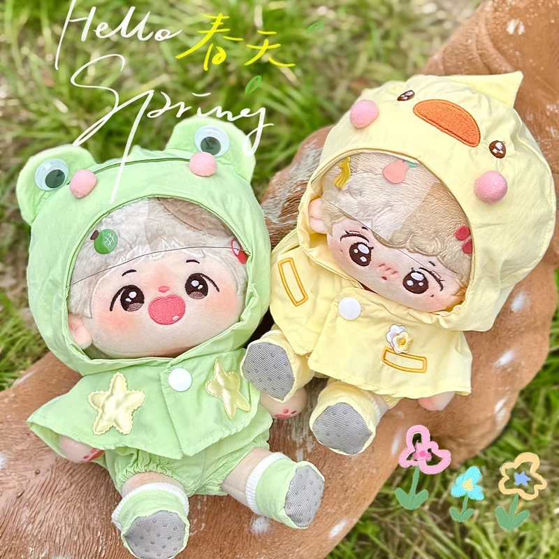 20cm Cute Yellow Duck Green Frog Raincoat Set Girls Fans Collection Gifts DIY Doll Clothes for 20cm Idol Doll Outfit Accessories
20cm Cute Yellow Duck Green Frog Raincoat Set Girls Fans Collection Gifts DIY Doll Clothes for 20cm Idol Doll Outfit Accessories