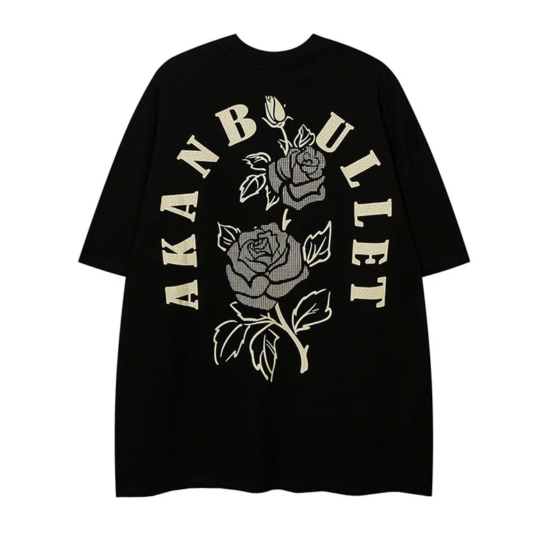 2022 Men T-shirts Harajuku Cotton Loose Summer Short Sleeve T Shirt Hip Hop Streetwear Rose Letter Print y2k Clothes Tops Tees
2022 Men T-shirts Harajuku Cotton Loose Summer Short Sleeve T Shirt Hip Hop Streetwear Rose Letter Print y2k Clothes Tops Tees