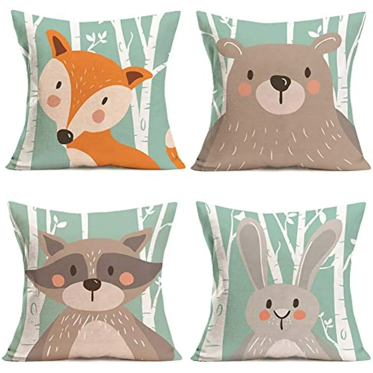 Throw Pillow Covers Cute Animal Cartoon Fox Rabbit Bear Decorative Pillow Case Cushion Cover for Home Car Decor
Throw Pillow Covers Cute Animal Cartoon Fox Rabbit Bear Decorative Pillow Case Cushion Cover for Home Car Decor