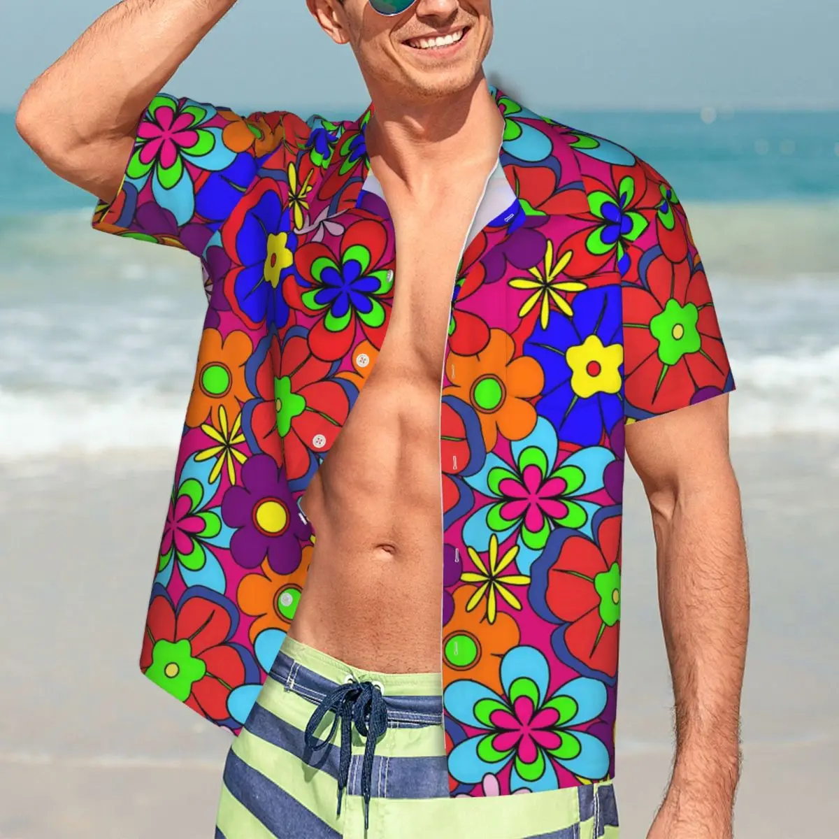 Flower Power Hawaiian Shirt Men Beach Hippy Retro Flowers Casual Shirts Short Sleeve Stylish Graphic Elegant Oversized Blouses
Flower Power Hawaiian Shirt Men Beach Hippy Retro Flowers Casual Shirts Short Sleeve Stylish Graphic Elegant Oversized Blouses