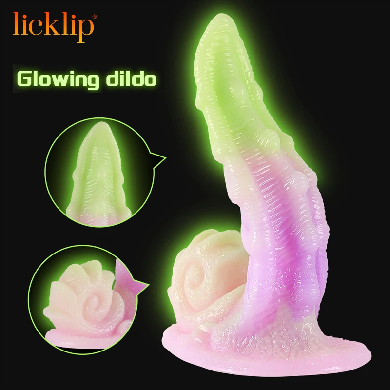 

Licklip Night Glowing Dildos Erotic Monster Cock Realistic Soft Penis Strange Species Alien Creature Penis Sex Toys Dildos