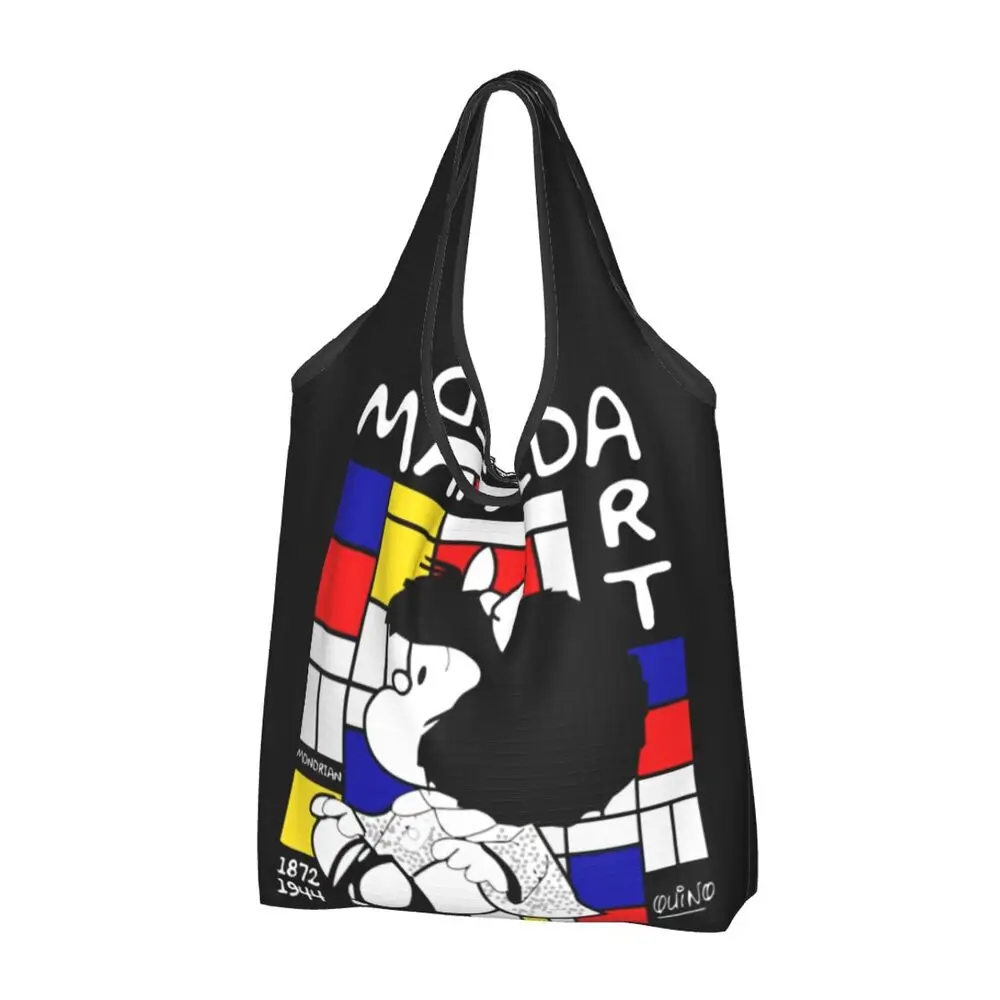 Custom Vintage Mafalda Manga Grocery Shopping Bag 169 Sde594435e4364df8b3cc9ba634d46f43n