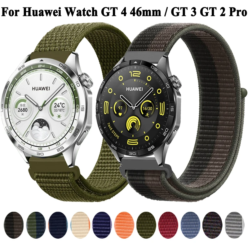 

22mm Nylon Watch Strap For Huawei Watch GT 4 GT4 46mm Band Bracelet For Huawei Watch 4 Pro GT3 GT2 GT 3 2 Pro 46mm Watchband