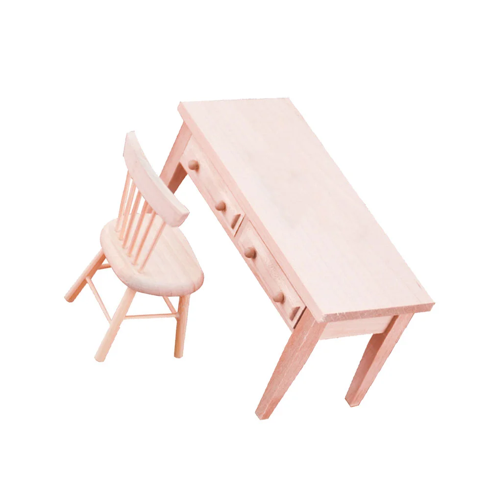 Wooden Ornament Mini Desk Chair Table Chairs Miniature Figurines Small Furniture House
Wooden Ornament Mini Desk Chair Table Chairs Miniature Figurines Small Furniture House