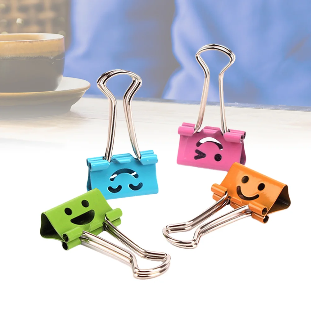 40/80pcs Binder Clips Smile Face File Paper Clip Document File Paper Clamp Office School Stationery Supplies
40/80pcs Binder Clips Smile Face File Paper Clip Document File Paper Clamp Office School Stationery Supplies