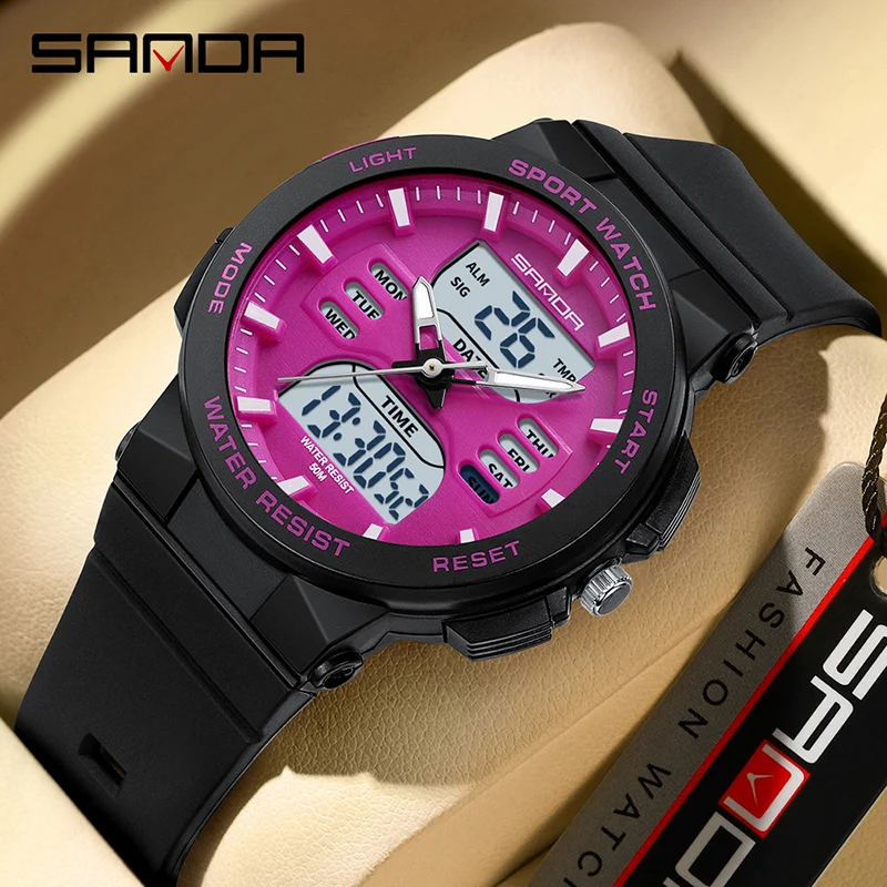 

SANDA Ladies G Style LED Digital Sport Watch Casual Students Women Wristwatch Boys Girl Waterproof Children Quartz Wristwatches