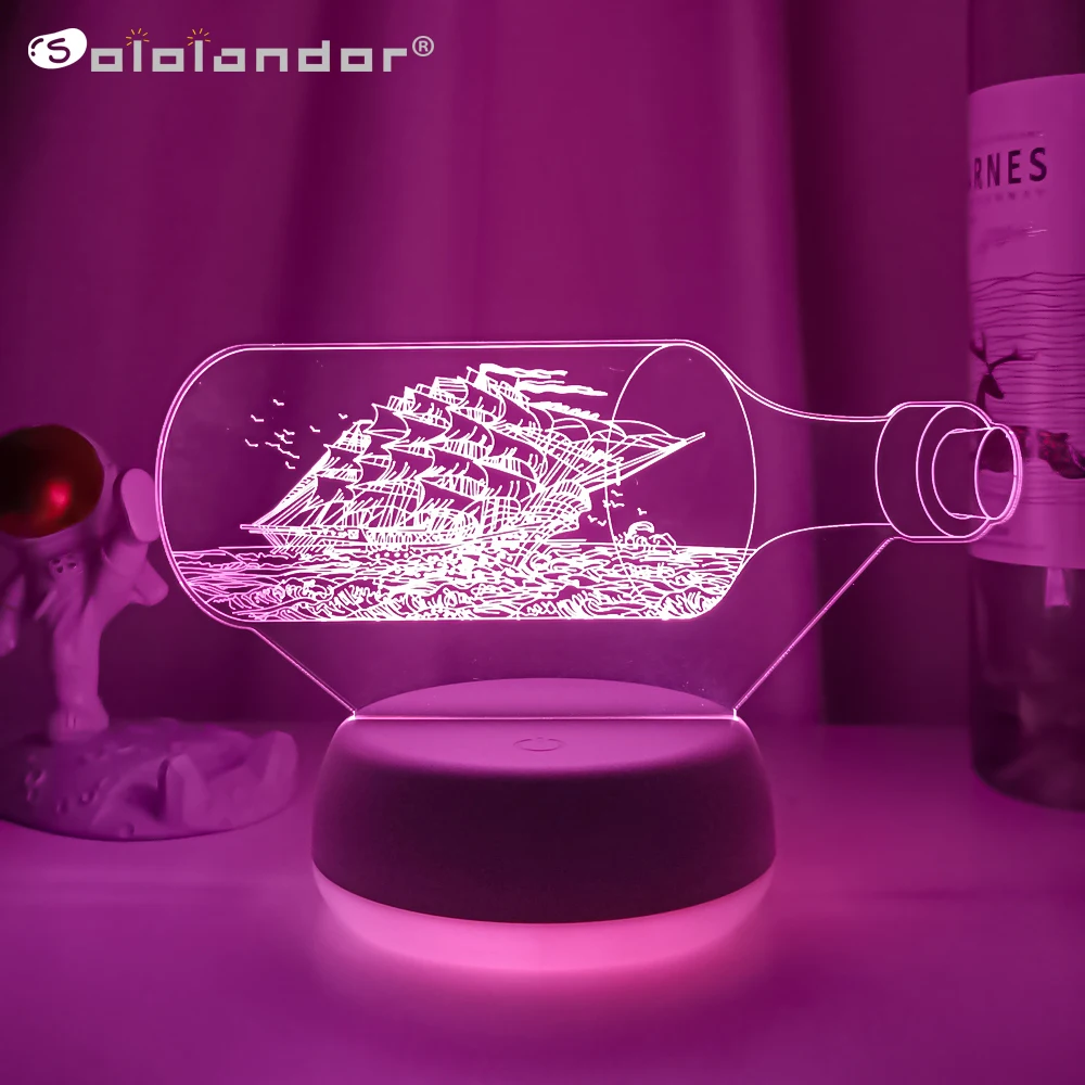 Новый 3d светодиодный светильник, ночная креативная Настольная лампа с дрифтовой бутылкой для детей, голограмма, иллюзия, спальня, гостиная, ...
Новый 3d светодиодный светильник, ночная креативная Настольная лампа с дрифтовой бутылкой для детей, голограмма, иллюзия, спальня, гостиная, ...