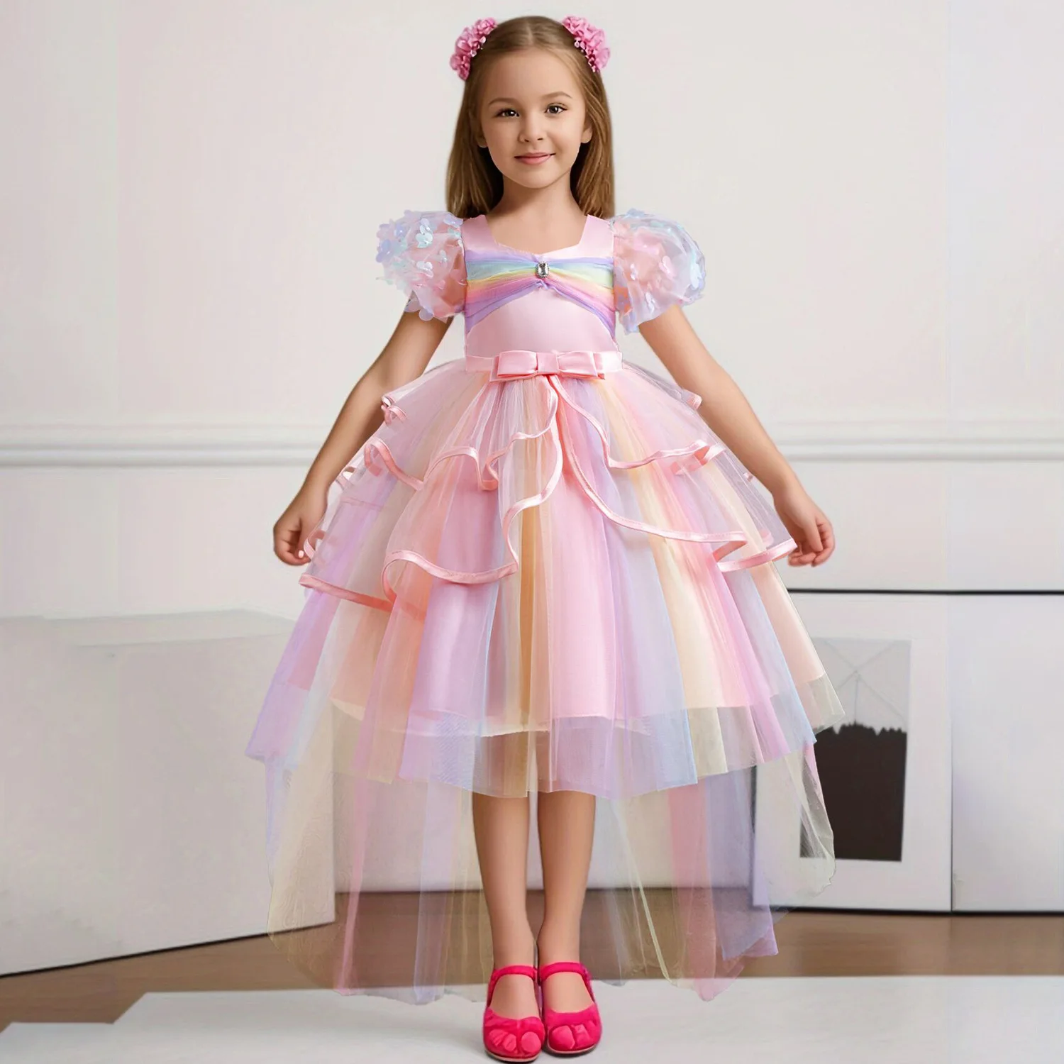 Винтажное платье принцессы на день рождения для девочек, детское платье-пачка с цветочной вышивкой и бантом, свадебное платье для девочек с цветами, детское официальное платье для торжественных случаев 
Винтажное платье принцессы на день рождения для девочек, детское платье-пачка с цветочной вышивкой и бантом, свадебное платье для девочек с цветами, детское официальное платье для торжественных случаев