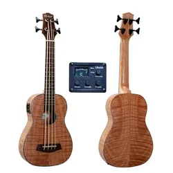 

OEM China Wholesale 30 Inch Bass Ukulele Flame Okoume Body Rosewood Fingerboard High Quality Bass Ukulele made in China For Sale