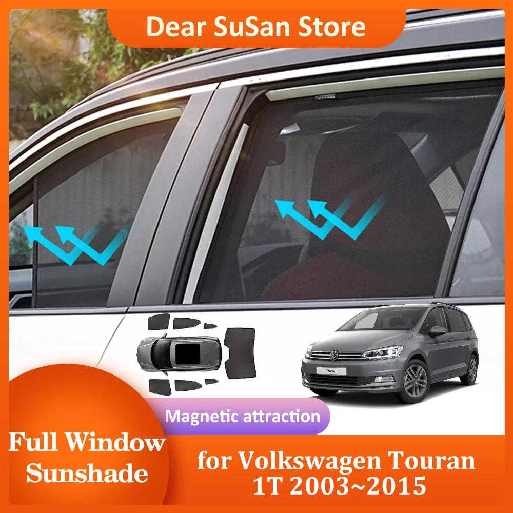 

Автомобильный Магнитный солнцезащитный козырек для Volkswagen VW Touran 1T 2003 ~ 2015,2004 2005 2006 2007 2008 2009 2010 2011 2012 2013 2014 занавеска на лобовое стекло, боковая крыша, накладка на крышу, аксессуары