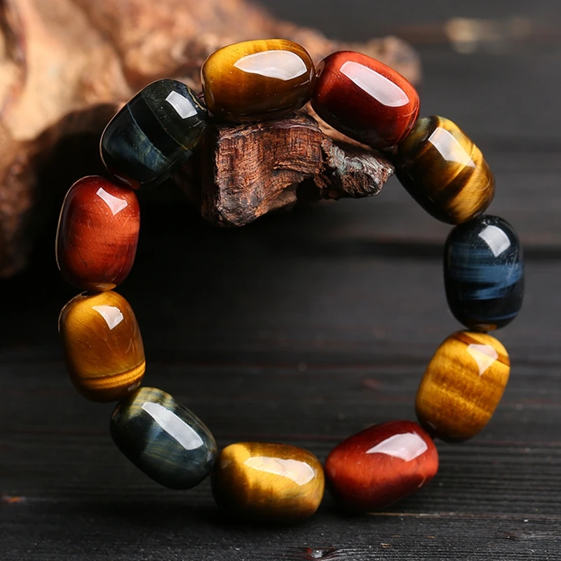 Fashion Natural Tiger Eye Bracelets for Men Big Beads Elliptic Red Blue Tiger Eyes Stone Beaded Men Jewelry New Men's Bracelets
Fashion Natural Tiger Eye Bracelets for Men Big Beads Elliptic Red Blue Tiger Eyes Stone Beaded Men Jewelry New Men's Bracelets