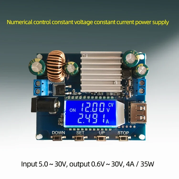 

1PCS DC-DC DC 5-30V to DC 0.6-30V 4A 35W Step Up/Down Boost Buck CC CV Regulated Adjustable Power Supply Module For arduino