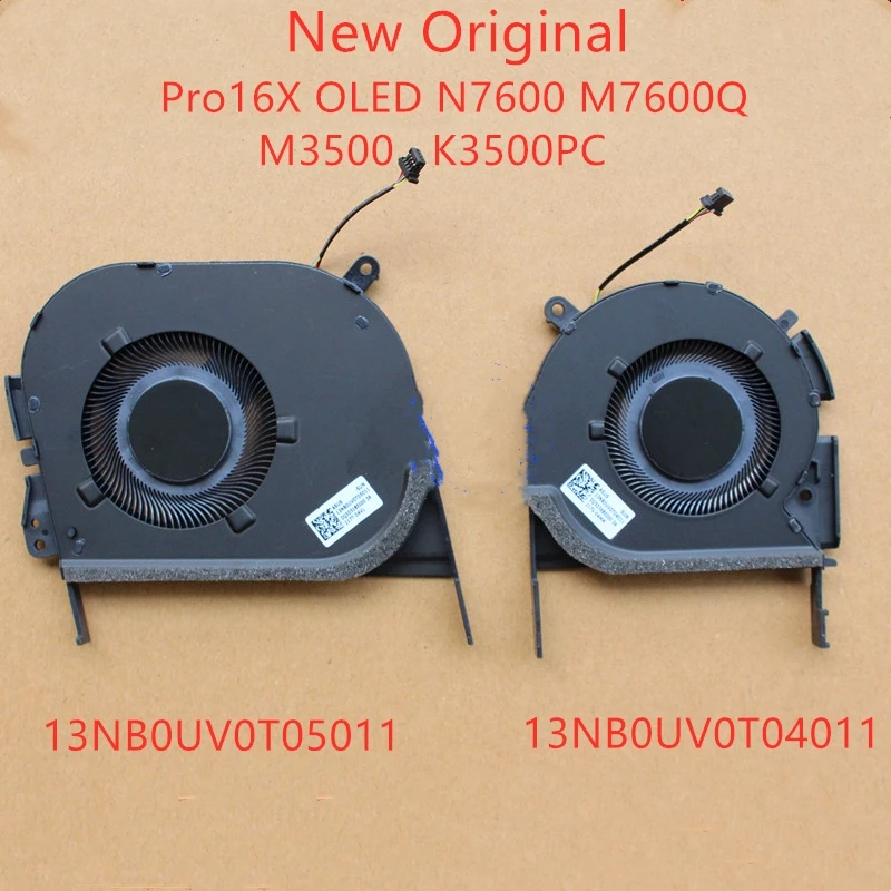 New Original Laptop Cooling fan For ASUS Lingyao Pro16X OLED N7600 M7600Q M3500 K3500PC fan 13NB0UV0T05011 EG50050S1-1C090-S9A
New Original Laptop Cooling fan For ASUS Lingyao Pro16X OLED N7600 M7600Q M3500 K3500PC fan 13NB0UV0T05011 EG50050S1-1C090-S9A