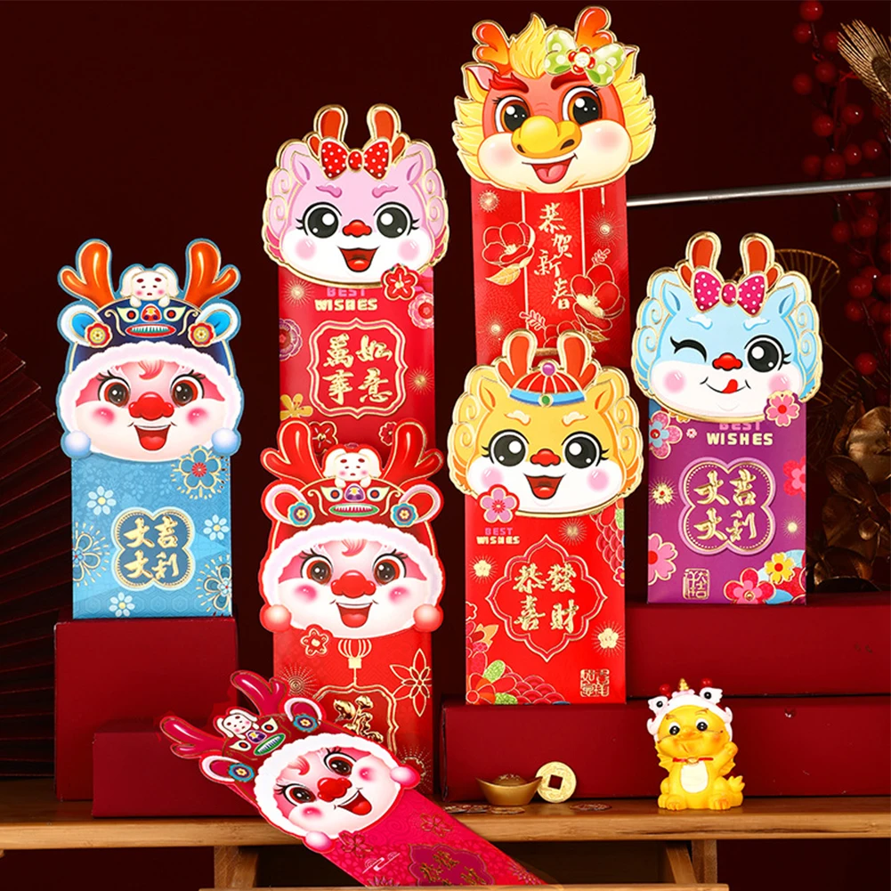 6Pcs 2024 Year Of The Dragon New Year Red Envelope Dragon Lunar New Year HongBao Lucky Money Bag Red Packets Gift
6Pcs 2024 Year Of The Dragon New Year Red Envelope Dragon Lunar New Year HongBao Lucky Money Bag Red Packets Gift