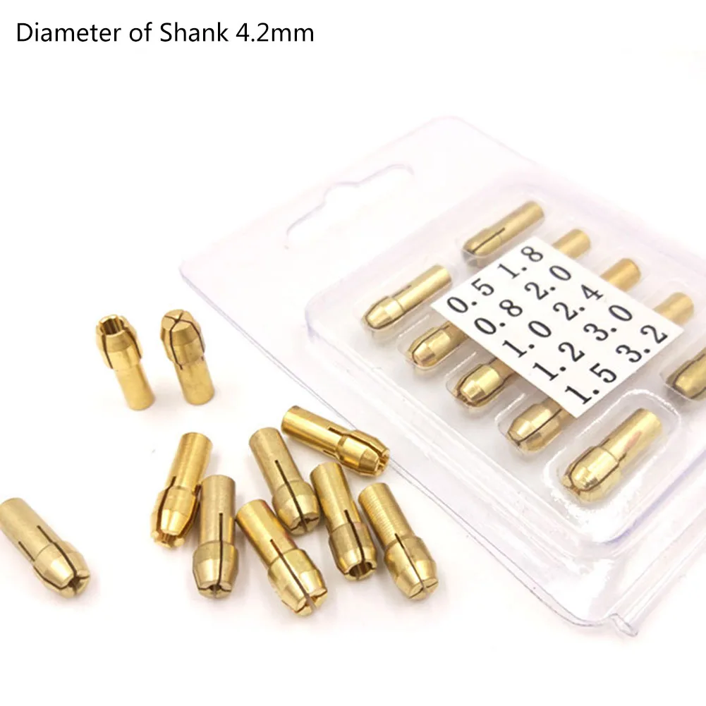 0.5-3.2mm Electric grinder chuck 10pcs 4.2mm Accessory Set Brass Compatible with most rotating tools High quality
0.5-3.2mm Electric grinder chuck 10pcs 4.2mm Accessory Set Brass Compatible with most rotating tools High quality