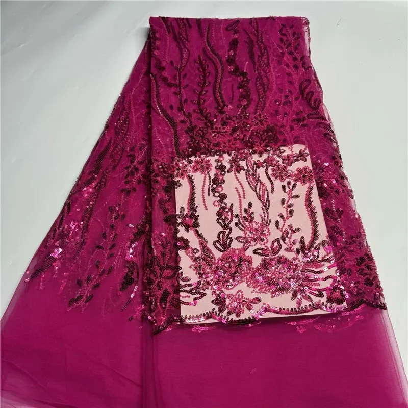 5 Yard Newest Hot Selling French Lace With Beads High Quality African Tulle Cord Lace Net Embroidered Fabric For Wedding 9L64902
5 Yard Newest Hot Selling French Lace With Beads High Quality African Tulle Cord Lace Net Embroidered Fabric For Wedding 9L64902