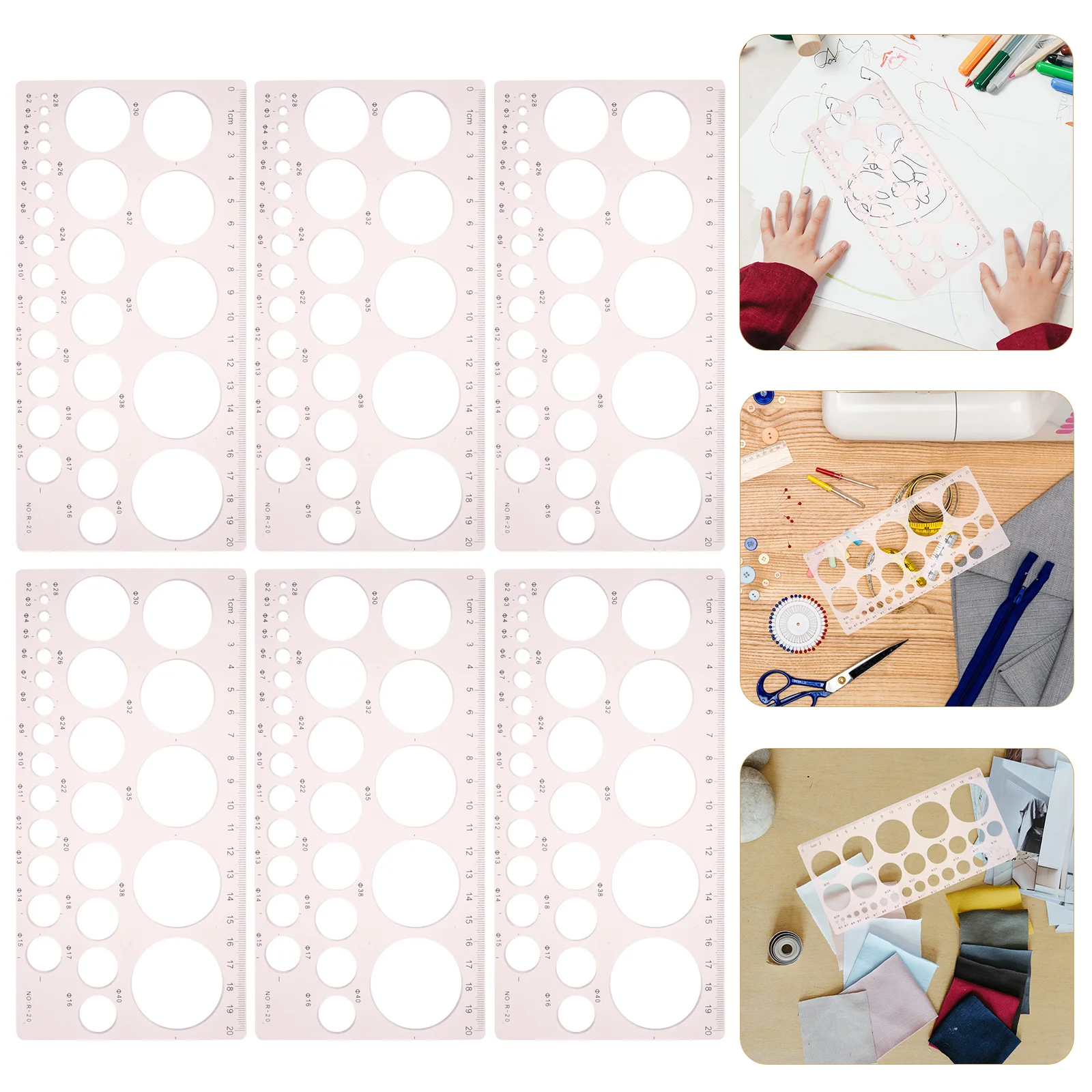 6 Pcs Round Hole Ruler Architect Drawing Stencils Stationery Measuring Tools Rulers for Circle Students Template Major
6 Pcs Round Hole Ruler Architect Drawing Stencils Stationery Measuring Tools Rulers for Circle Students Template Major