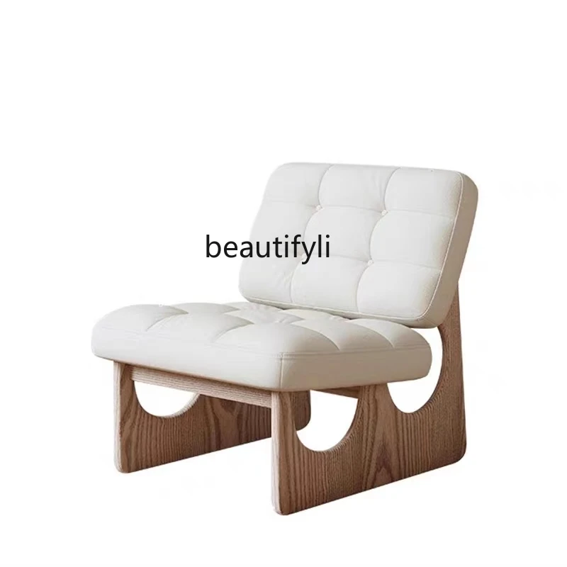 Modern Minimalist Cream Style Living Room Balcony Chair Light Luxury Designer Leisure Chair Single Solid Wood Sofa Chair
Modern Minimalist Cream Style Living Room Balcony Chair Light Luxury Designer Leisure Chair Single Solid Wood Sofa Chair