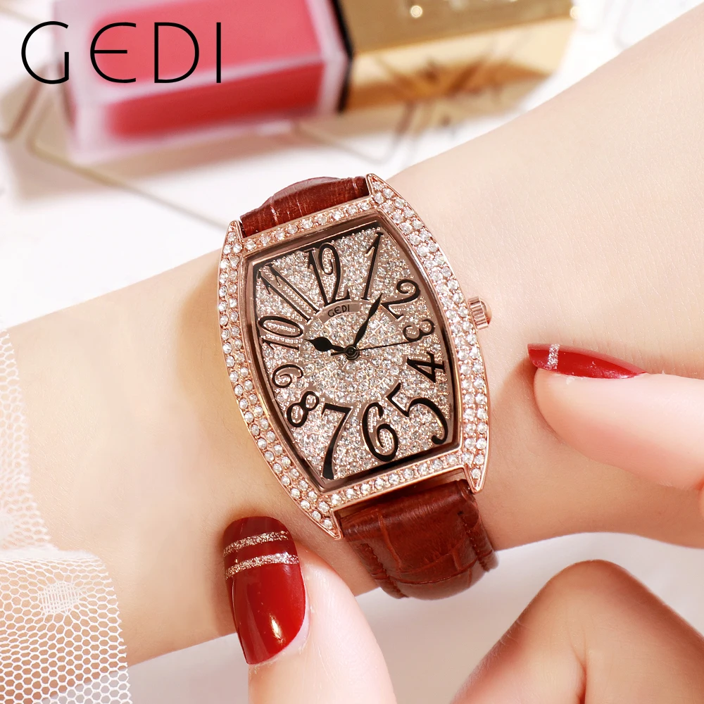 GEDI Tonneau Waterproof Full-diamond Ladies Watches Top Brand Luxury Fashion Quartz Wrist Watch for Women Female Clock 2023 New
GEDI Tonneau Waterproof Full-diamond Ladies Watches Top Brand Luxury Fashion Quartz Wrist Watch for Women Female Clock 2023 New