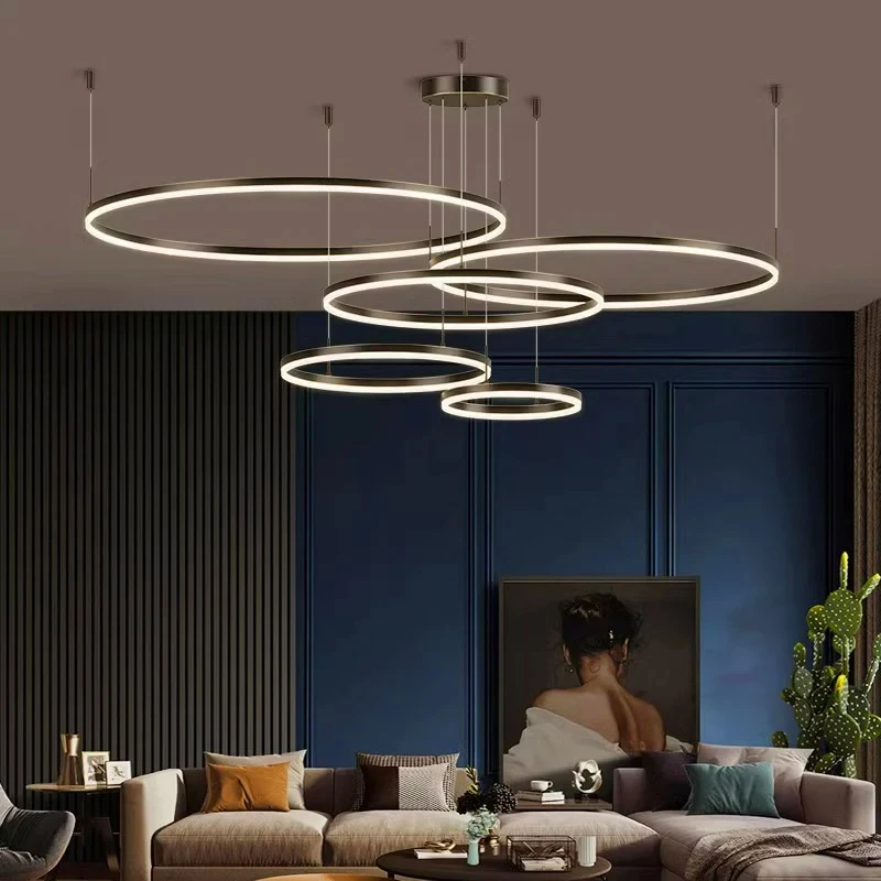 

CX154CC Nordic modern led living room chandelier Study Ring bedroom Dining Room Home decor chandelier Interior lighting