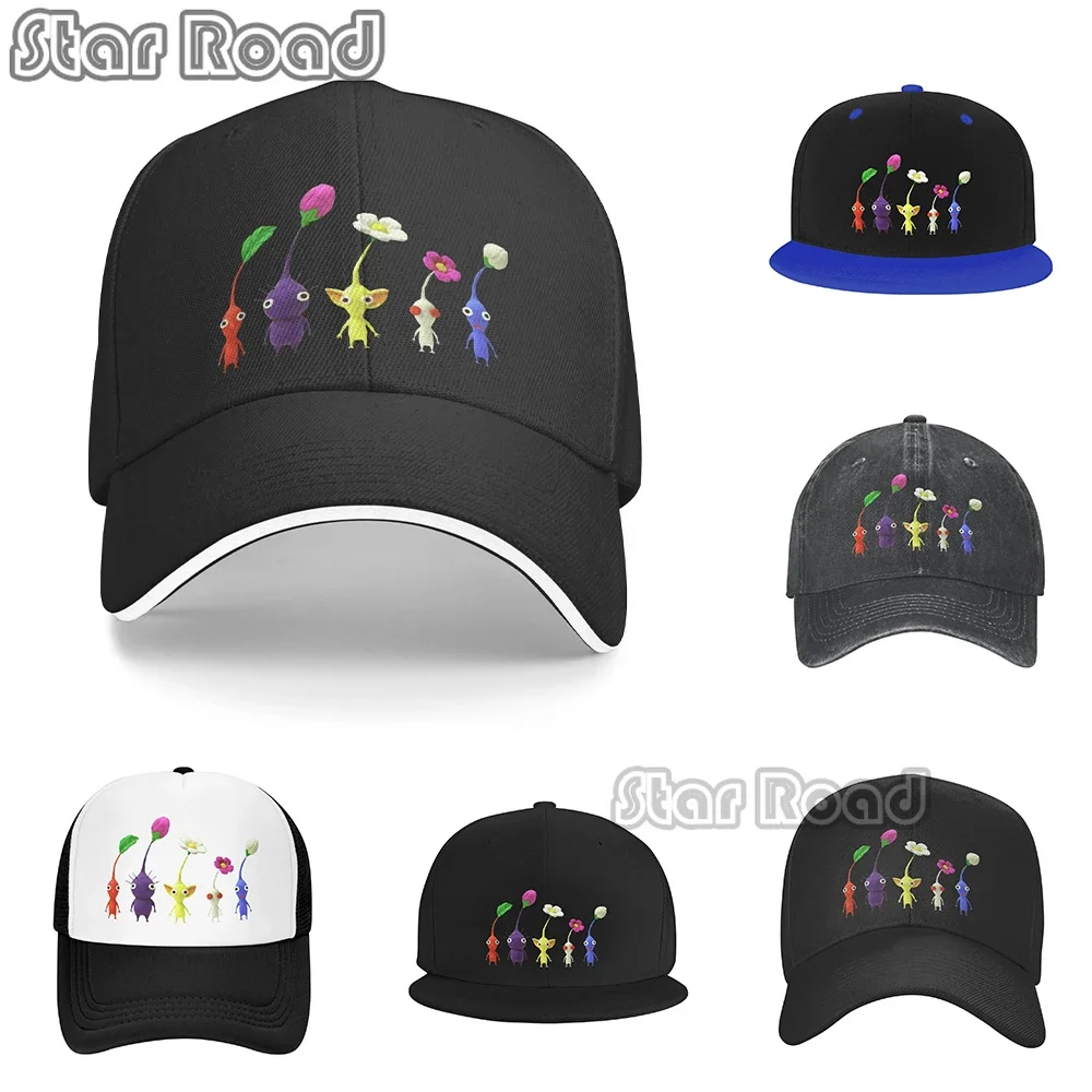 

Summer Baseball Cap Sun Visor Cute Pattern Blue Hip Hop Caps Pikmin Colorful Game Cowboy Hat Peaked Hats for Unisex