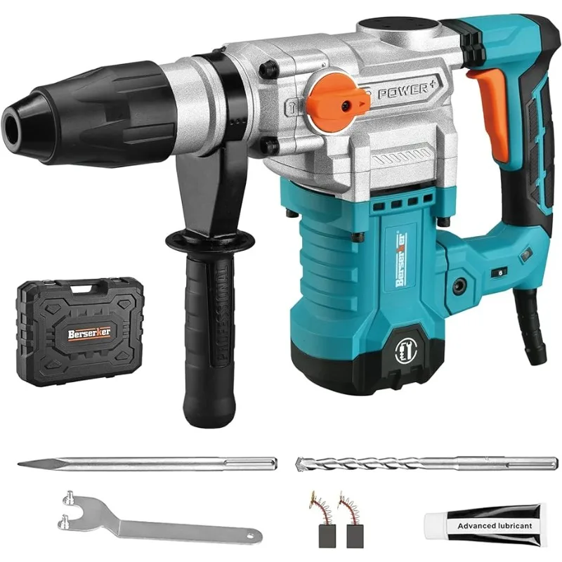 

Berserker 1-9/16" SDS-Max Rotary Hammer Drill with Vibration Control Safety Clutch 13 Amp 3 Functions Demolition Rotomartillo