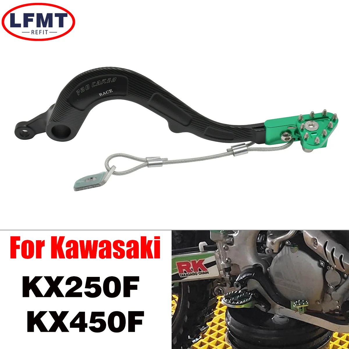 Алюминиевая задняя педаль тормоза для KAWASAKI KX 250 450 250F 450F KX250 KX250F KX450 KX450F KLX450R 2004-2020
Алюминиевая задняя педаль тормоза для KAWASAKI KX 250 450 250F 450F KX250 KX250F KX450 KX450F KLX450R 2004-2020